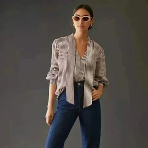 NWT Maeve Tie Neck Blouse